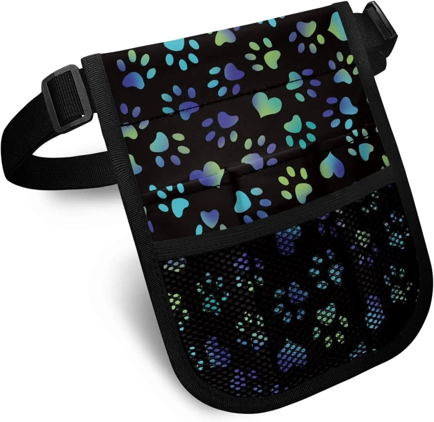 Fanny Pack for Nurses Utility Medical Nursing Waist Pouch Apron Pocket Women Organizer Pouch Nurse Belt Bag with Multi-Compartment, for EMT, CNA, NP, PA - Paws