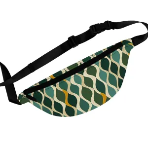 Fanny Pack/Bum Bag - Deco Aqua Ringlets