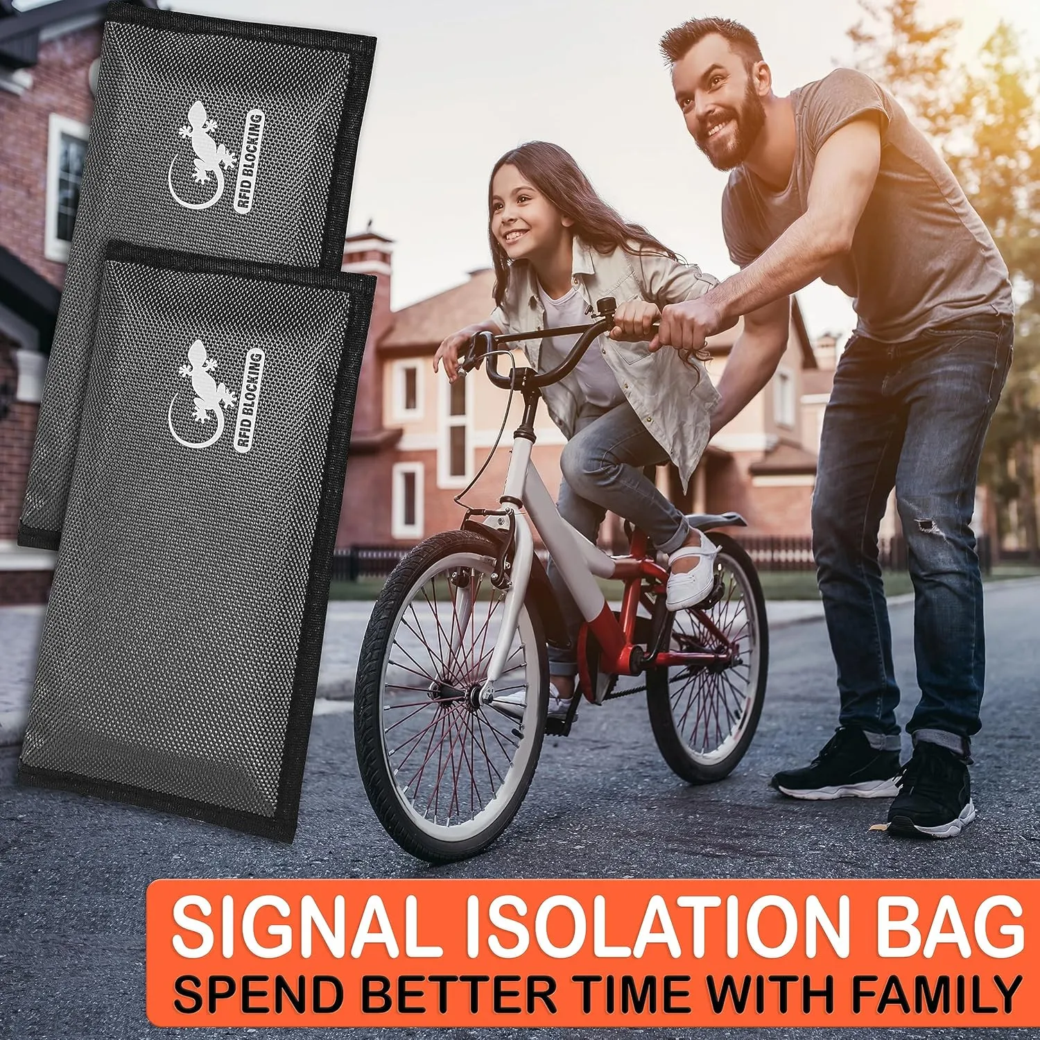 Faraday Bags for Phones - RFID Blocking Sleeves Privacy & GPS Blocker - All Signal Blocking Faraday Pouch Key Fob, Credit Card & Personal Data Go Silent in our Dark Pocket Security - GRAY Faraday Bag