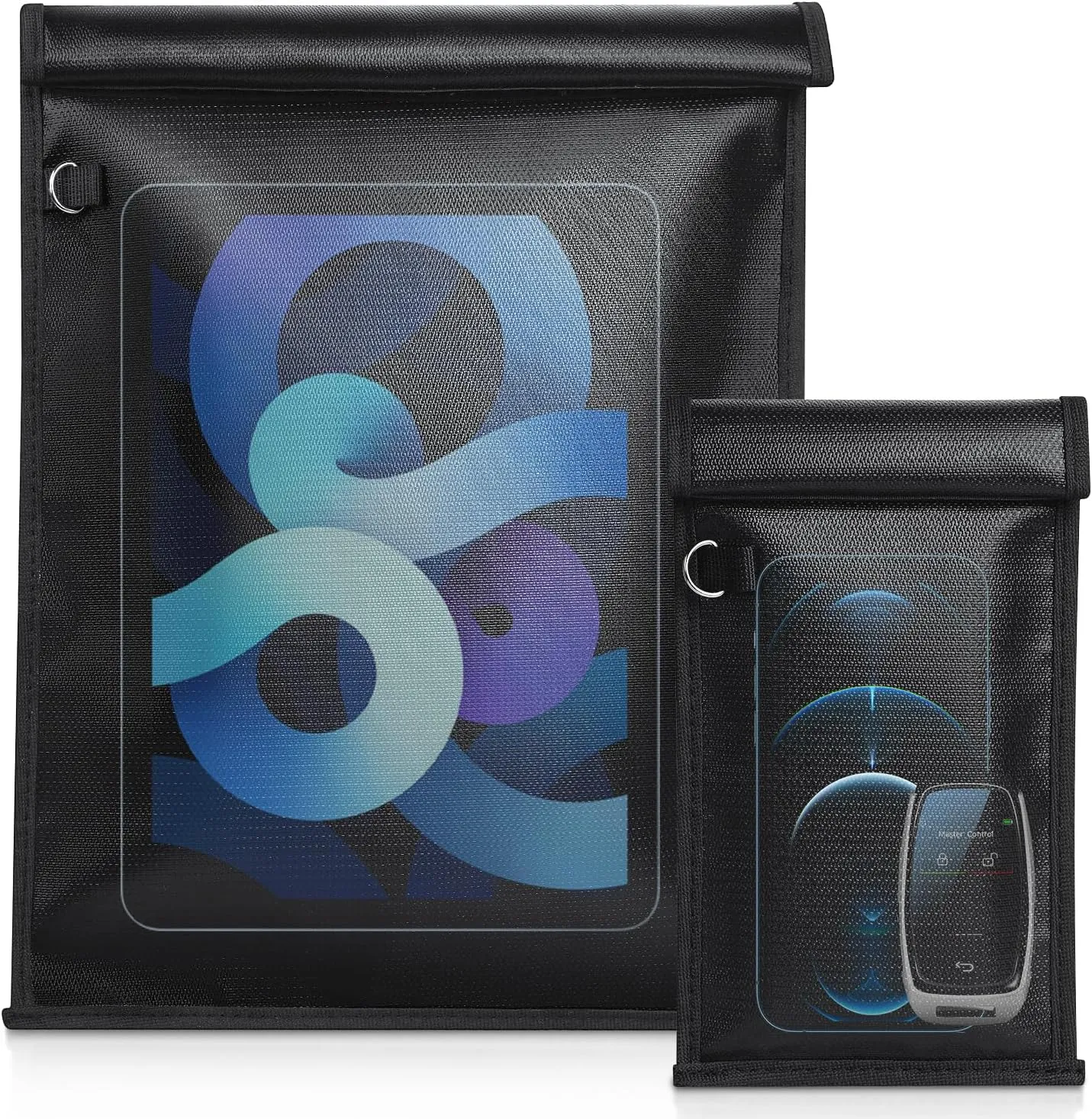 Faraday Bags for Phones,2 Pack Signal Blocking Faraday Cage,RFID Signal Blocking Faraday Bag for Phone Tablets Call Data, Cellular, Bluetooth,GPS Faraday Key Fob Protector
