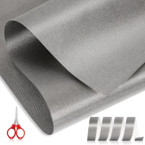 Faraday Fabric 43" x 118" with 156" L Tape & Scissors - Military Grade Faraday Cloth for Signal Blocks RFID, EMP, EMF, 5G, WiFi, Bluetooth, GPS - DIY Faraday Bags, Cages
