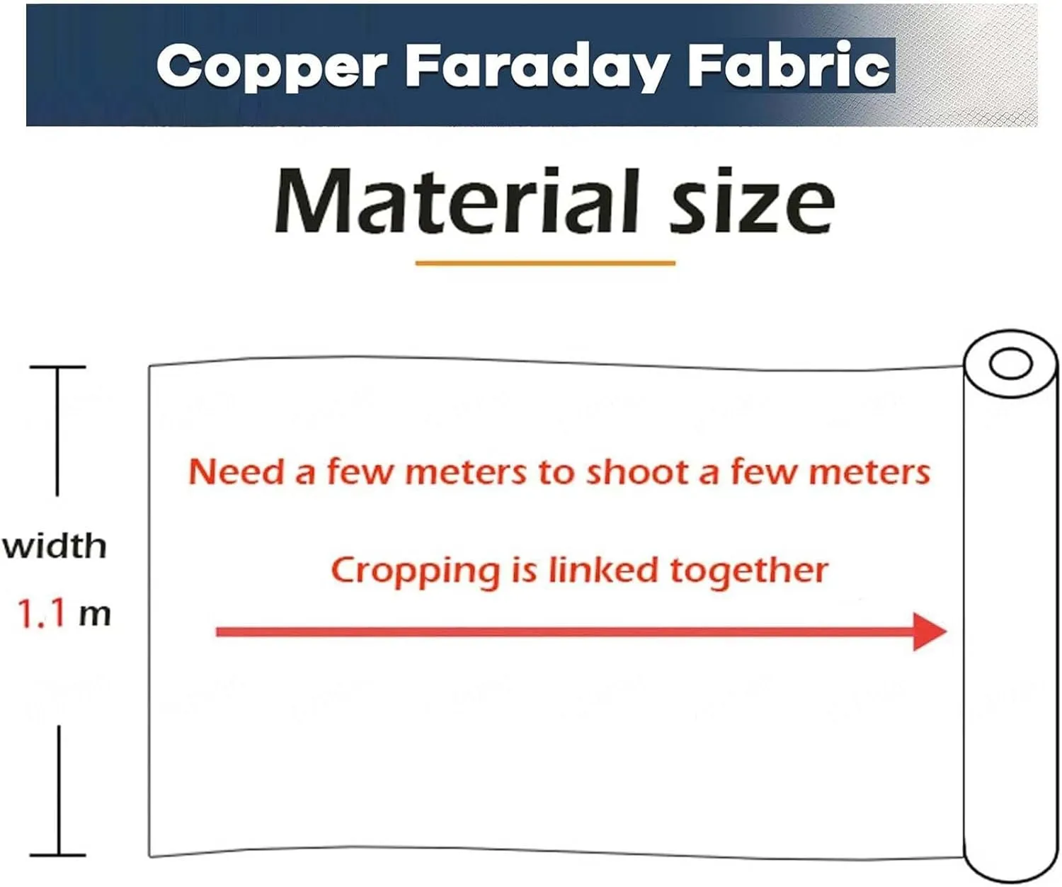 Faraday Fabric EMI RFID Shielding Faraday Bag for Generator RFID Blocking Blocking Faraday Cloth Anti-Static WiFi Electromagnetic Anti Radiation,gold-8x1.1m