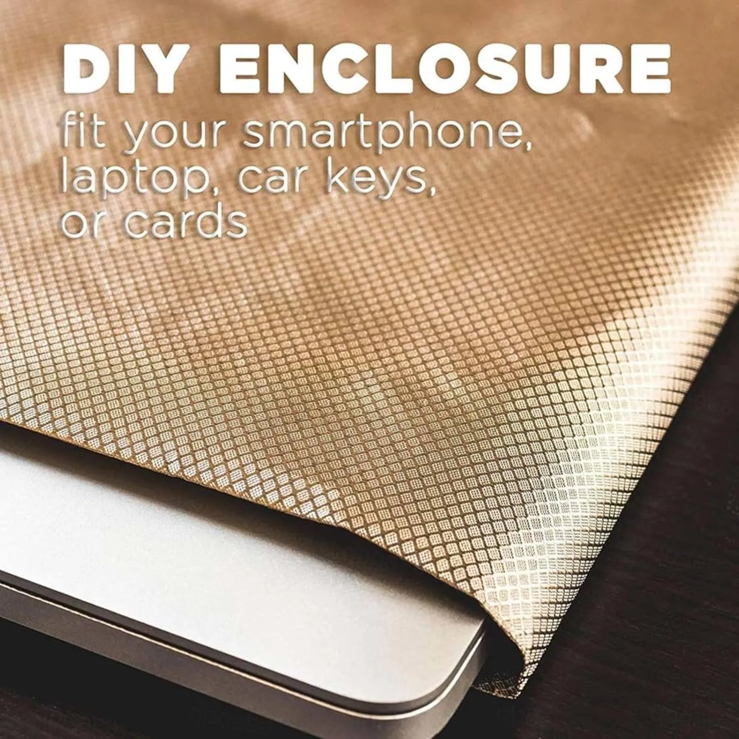 Faraday Fabric EMI RFID Shielding Faraday Bag for Generator RFID Blocking Blocking Faraday Cloth Anti-Static WiFi Electromagnetic Anti Radiation,gold-8x1.1m
