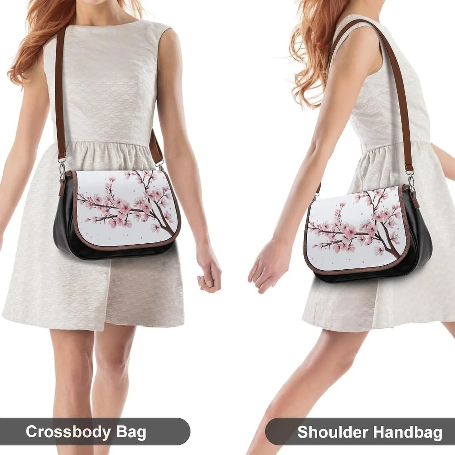 Fashion Crossbody Bags for Men Women Pu Leather Shoulder Bag Travel Purse Lightweight Messenger Bag