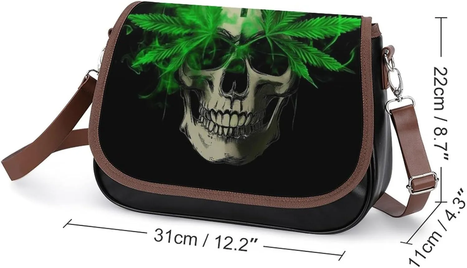 Fashion Crossbody Bags for Men Women Pu Leather Shoulder Bag Travel Purse Lightweight Messenger Bag