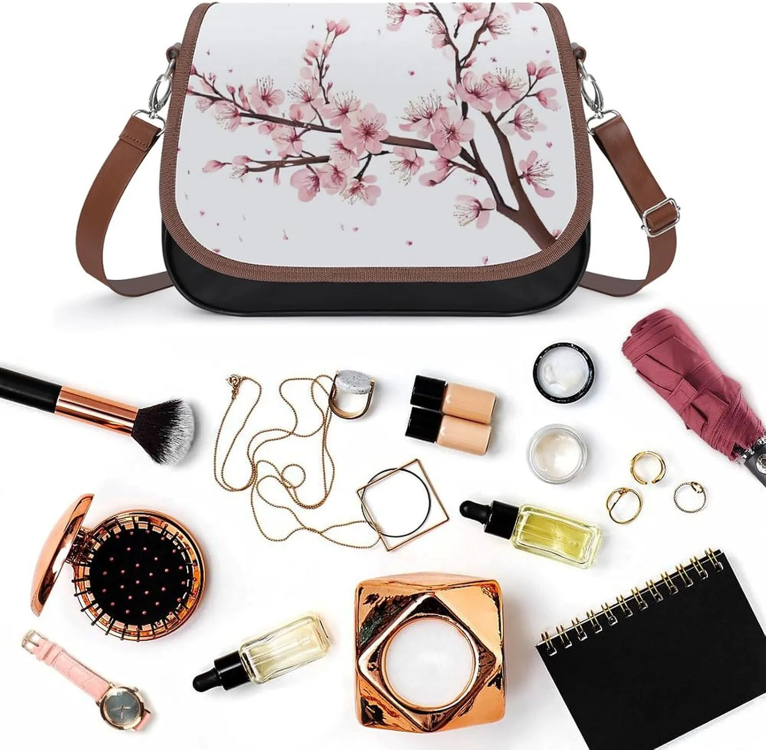 Fashion Crossbody Bags for Men Women Pu Leather Shoulder Bag Travel Purse Lightweight Messenger Bag
