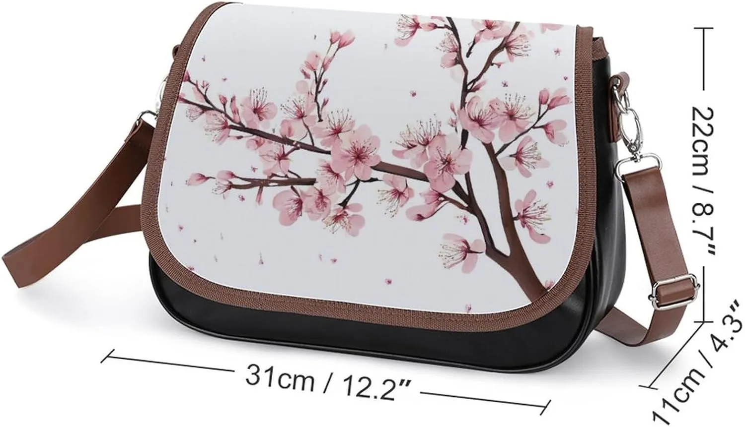 Fashion Crossbody Bags for Men Women Pu Leather Shoulder Bag Travel Purse Lightweight Messenger Bag