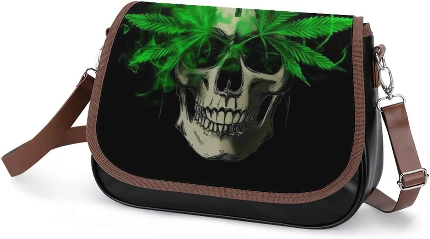Fashion Crossbody Bags for Men Women Pu Leather Shoulder Bag Travel Purse Lightweight Messenger Bag