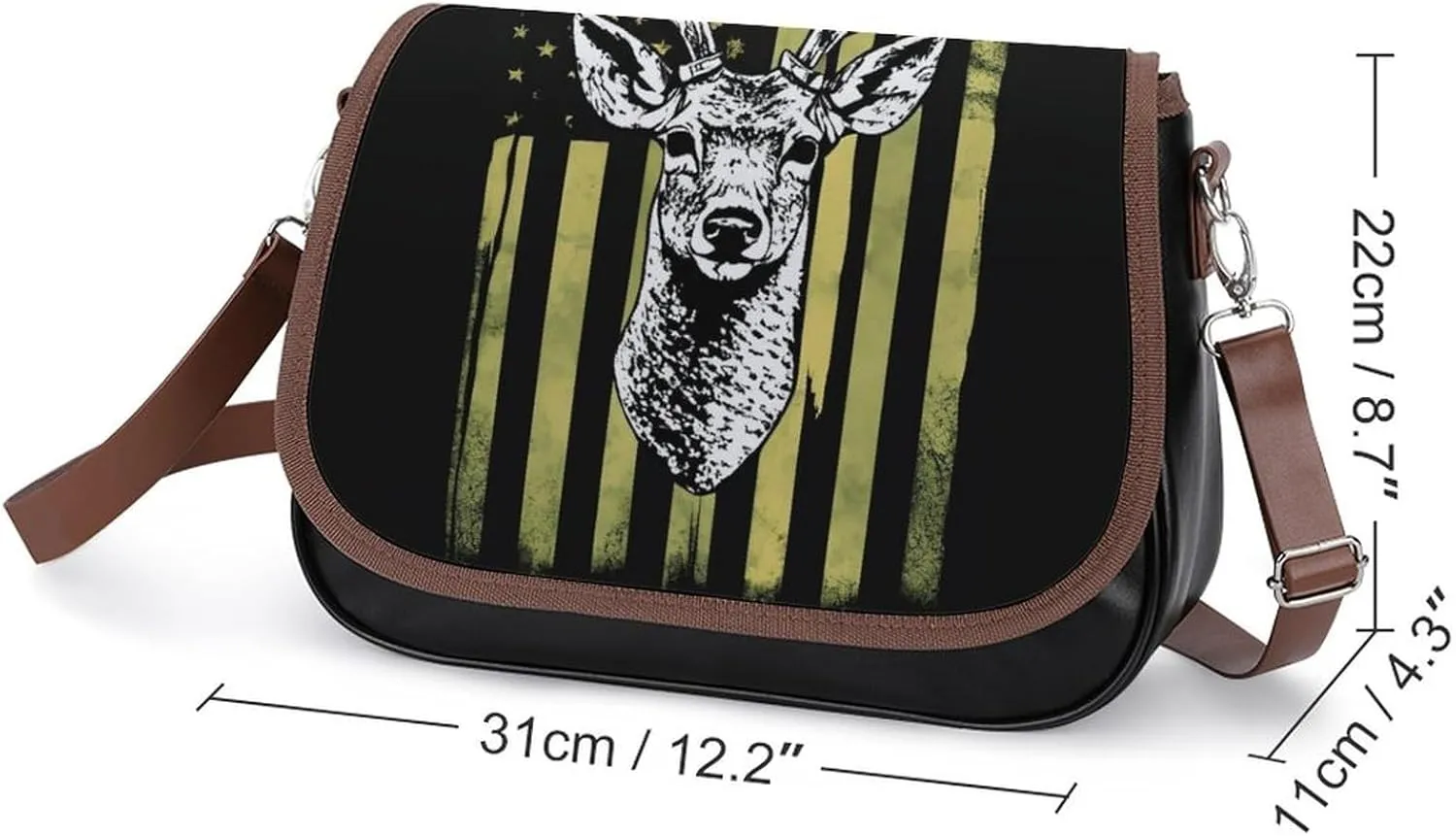 Fashion Crossbody Bags for Men Women Pu Leather Shoulder Bag Travel Purse Lightweight Messenger Bag