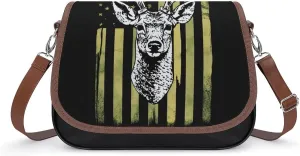 Fashion Crossbody Bags for Men Women Pu Leather Shoulder Bag Travel Purse Lightweight Messenger Bag
