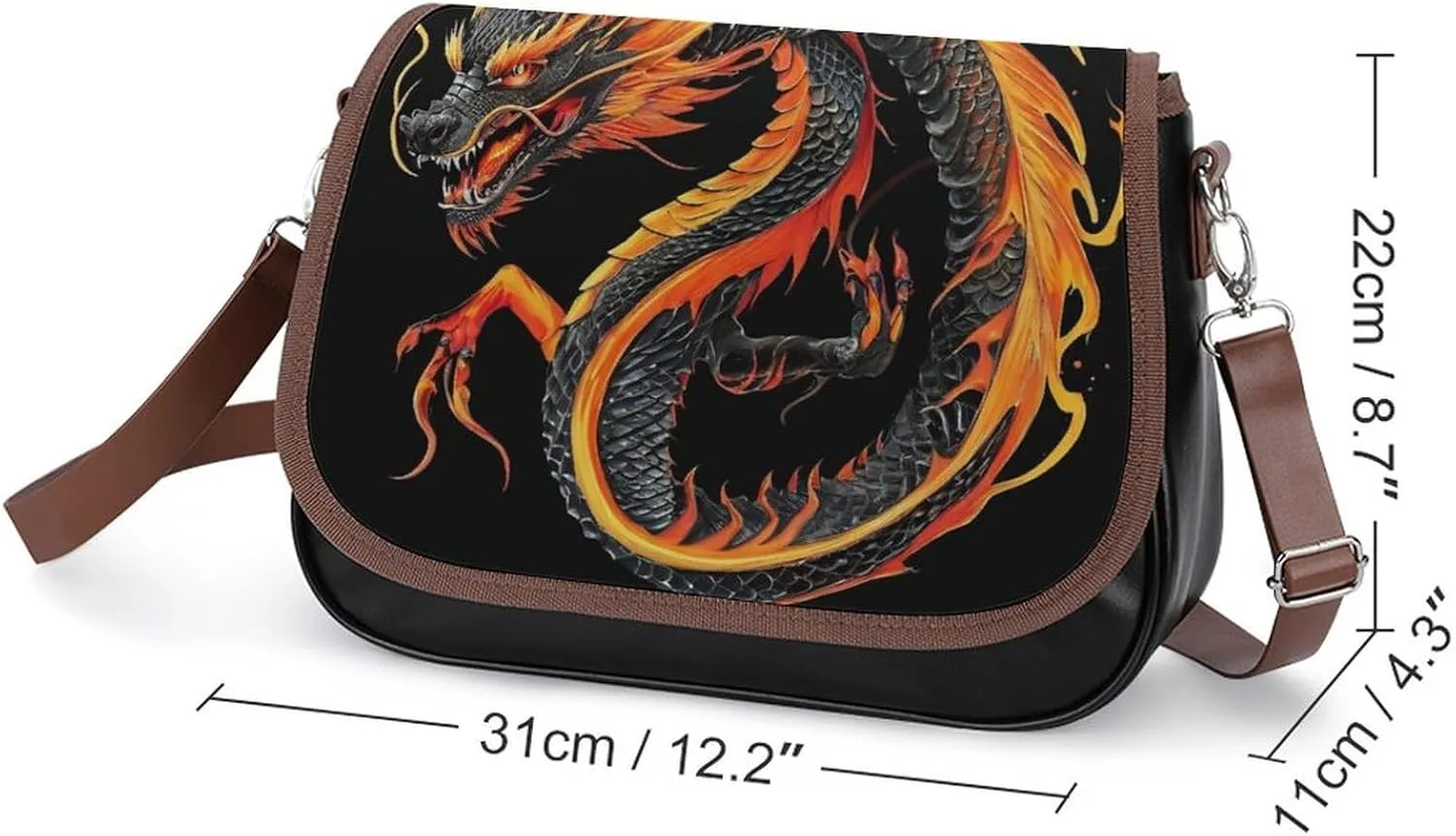 Fashion Crossbody Bags for Men Women Pu Leather Shoulder Bag Travel Purse Lightweight Messenger Bag