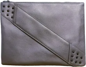 Fashion Women Clutches Rivet PU Leather Crossbody Bag Envelope Clutch Purse with Hand Strap
