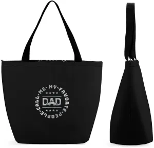 Favorte People Call Me Dad Women's Reusable Shopping Bags Foldable Tote Bag Lightweight Handbag for Work Travel