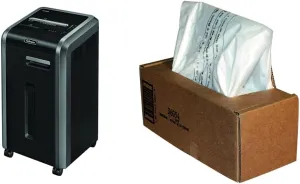 Fellowes Powershred 225Mi Micro-Cut Shredder and Shredder Bags Bundle