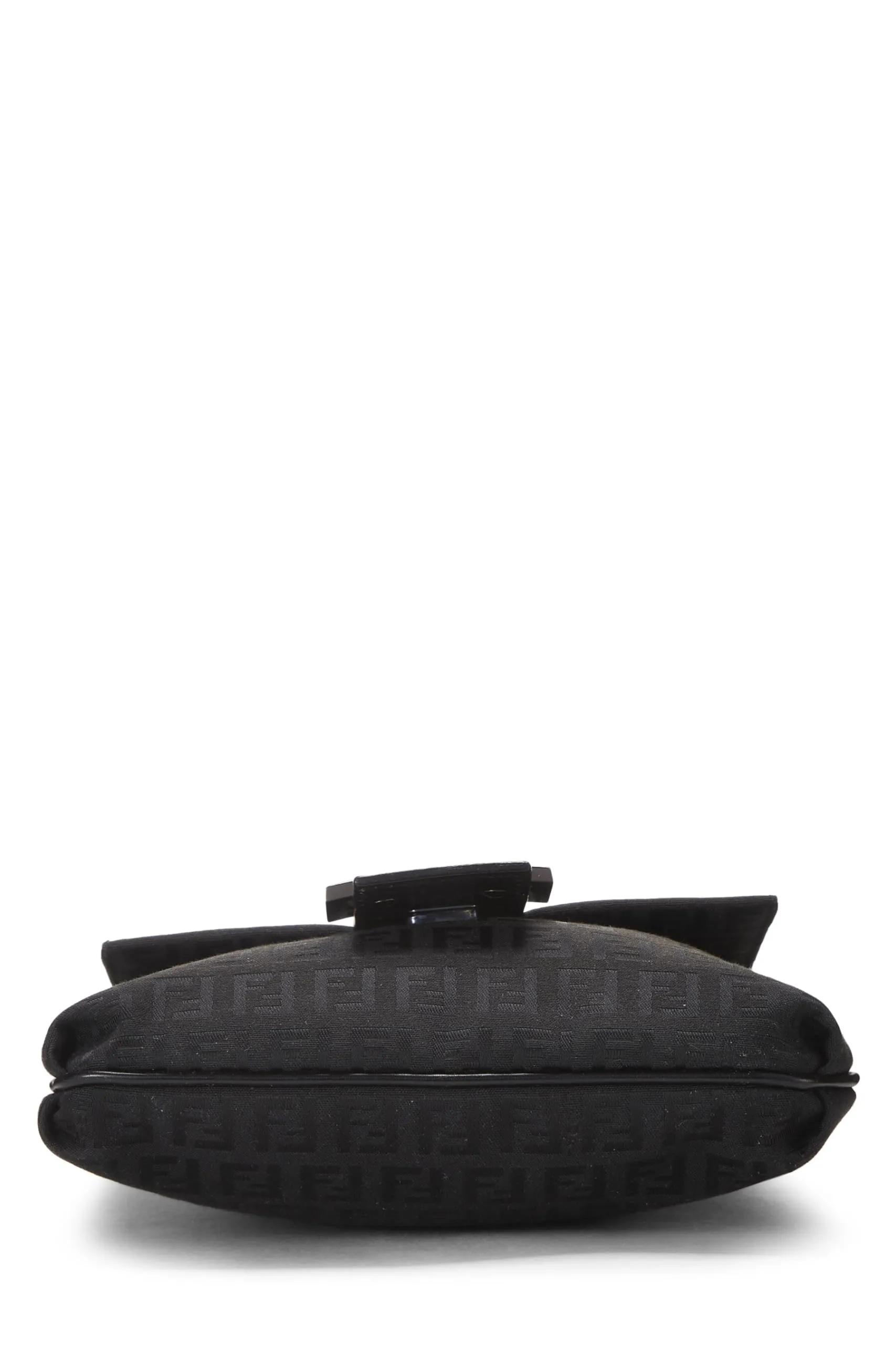 Fendi,  Black Zucchino Canvas Tube Messenger Small, Black