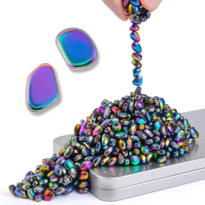 Fidget Toys Adults 600 PCS Mini Magnetic Balls with Two Big Magnetic Putty Desk Toys for Office with Rectangular Box (Colorfully)