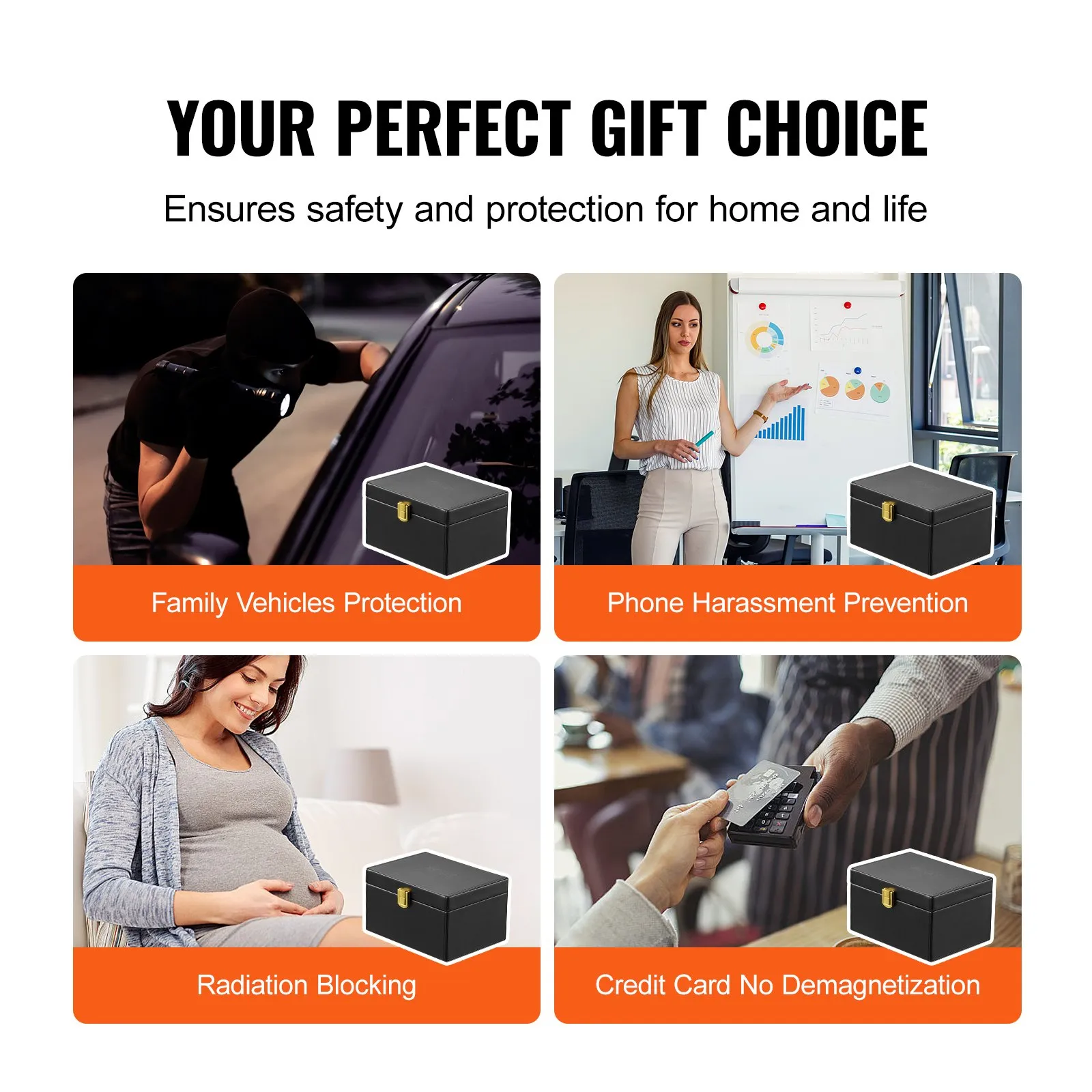 (FINAL PRICES ARE LOWER ON OUR SITE!) VEVOR Faraday Box Signal Blocking Holder for 5~8 Car Keys with 2 Key Bags Black?Car Key Signal Blocking Box Box for Car Security