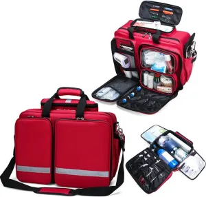 First Aid Kit Compact Trauma Medical Bag First Responder Bag Empty, Medical Bag First Responder Storage Survival Trauma Emergency Backpack for Hiking Camping