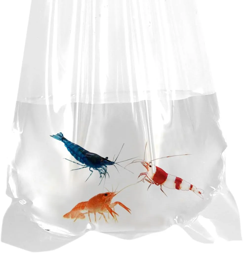 Fishery Bags 4 Inches Leak Proof Rounded Bottom Clear Plastic Fish Bags for Shrimps and Betta Fish Transport. (4" x 10" / 100 Pack / 3 Mil)