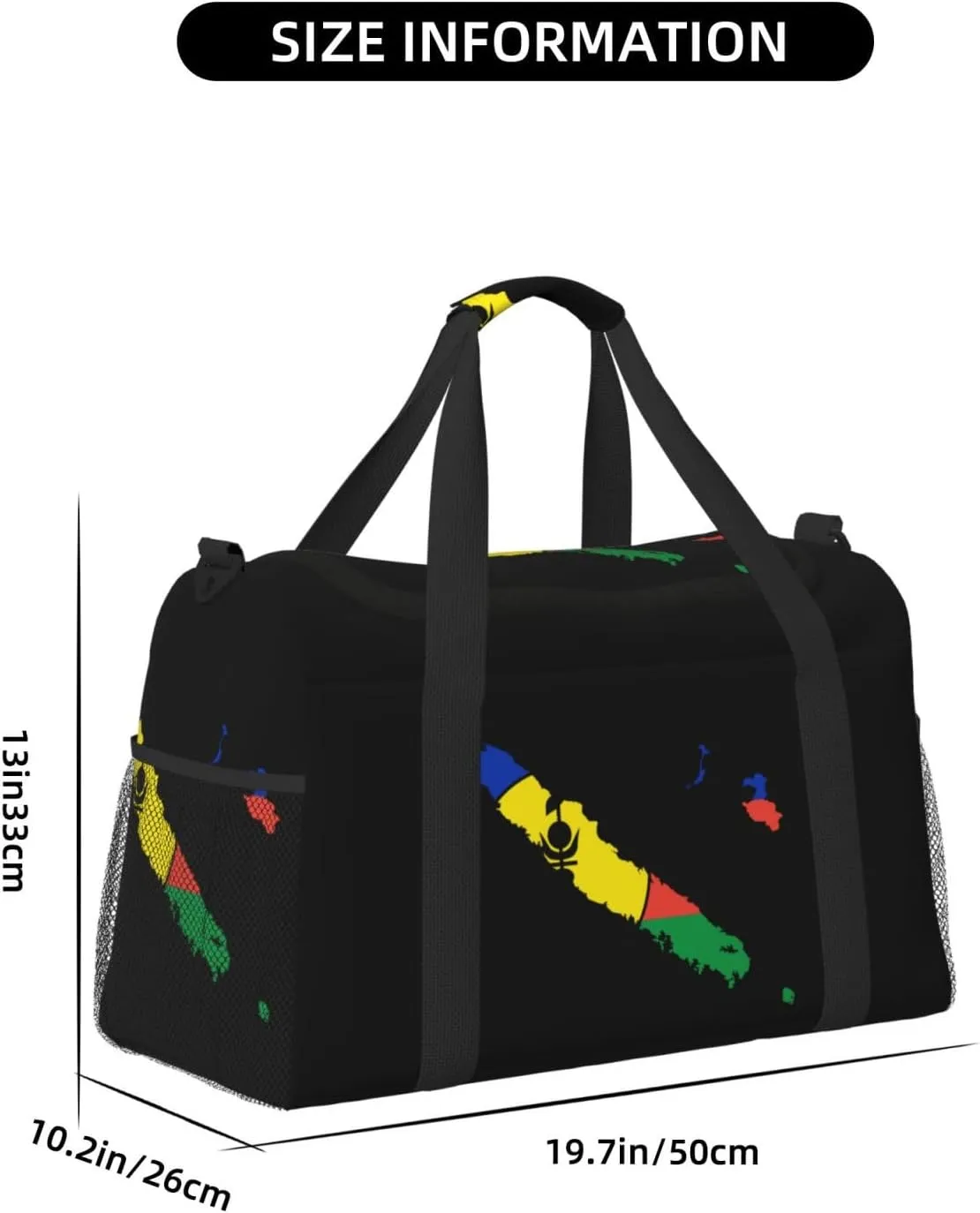 Flag Map Of Flnks Travel Duffel Bag Large Foldable Waterproof Overnight Bag For Beach Swim Bags Pool Sports Gym