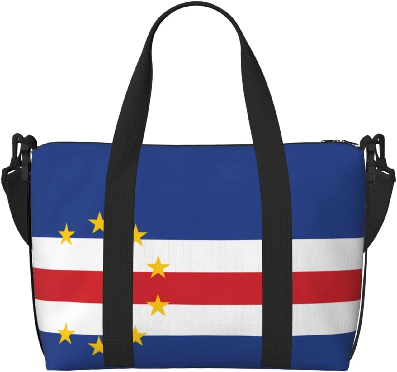 Flag of Cape Verde Hand-held messenger travel bag, suitable for work, travel, fitness, tourism, women's casual handbag with zipper,