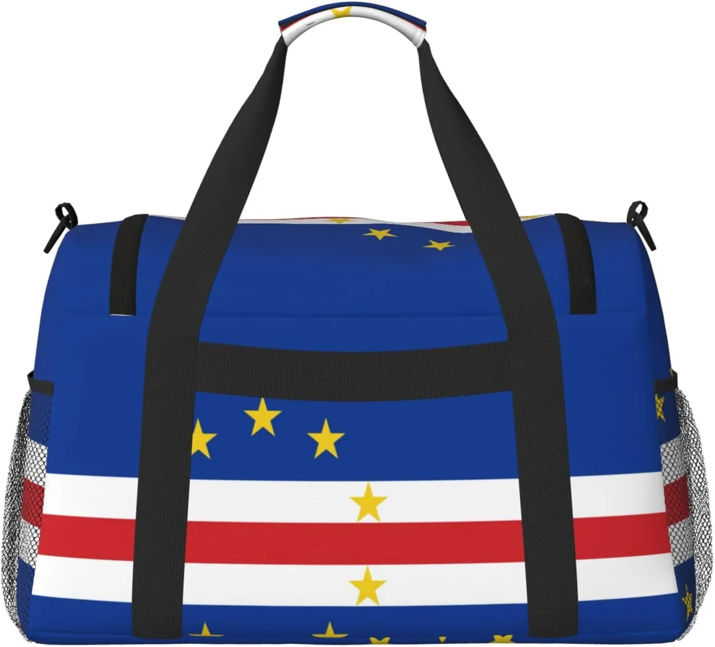 Flag Of Cape Verde Travel Duffel Bag Large Foldable Waterproof Overnight Bag For Beach Swim Bags Pool Sports Gym