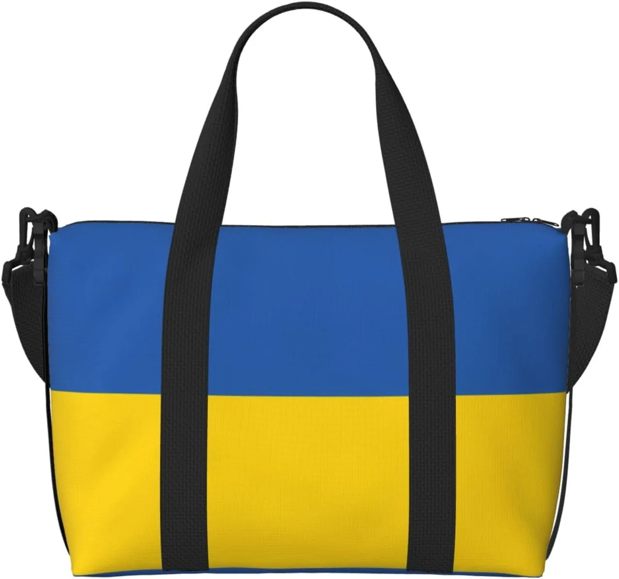 Flag of Ukraine Hand-held travel bag, messenger casual handbag, suitable for work, travel, fitness, tourism, women's zipper storage bag,