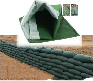 Flood Bags Ecological Bag 100pack Highway Slope Protection PP Material Tear Resistance Green Bag Control Flood River Flood Control