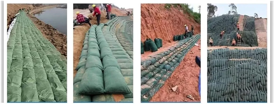 Flood Bags Ecological Bag 100pack Highway Slope Protection PP Material Tear Resistance Green Bag Control Flood River Flood Control