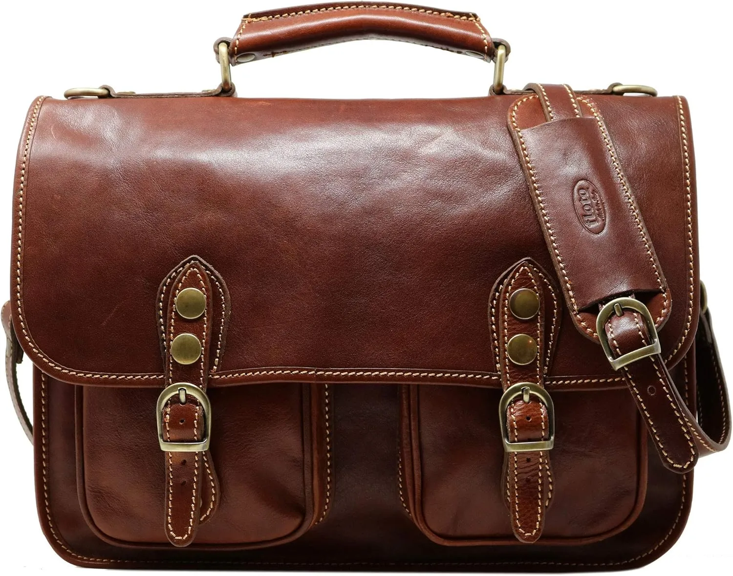 Floto Poste Leather Messenger Bag – Italian Handmade Briefcase for Men & Women