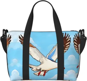 Flying Seagulls Women's Hand-held Crossbody Travel Bag, Casual Handbag with Zipper, Suitable for Work, Travel, Fitness, Travel