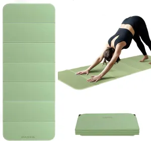 Foldable Extra Thick 1/2" Yoga Mat,Non Slip,Easy to Store for Yoga/Travel/Pilates/Workouts/Camping,Eco-Friendly Exercise (68.9"L x 24"W)