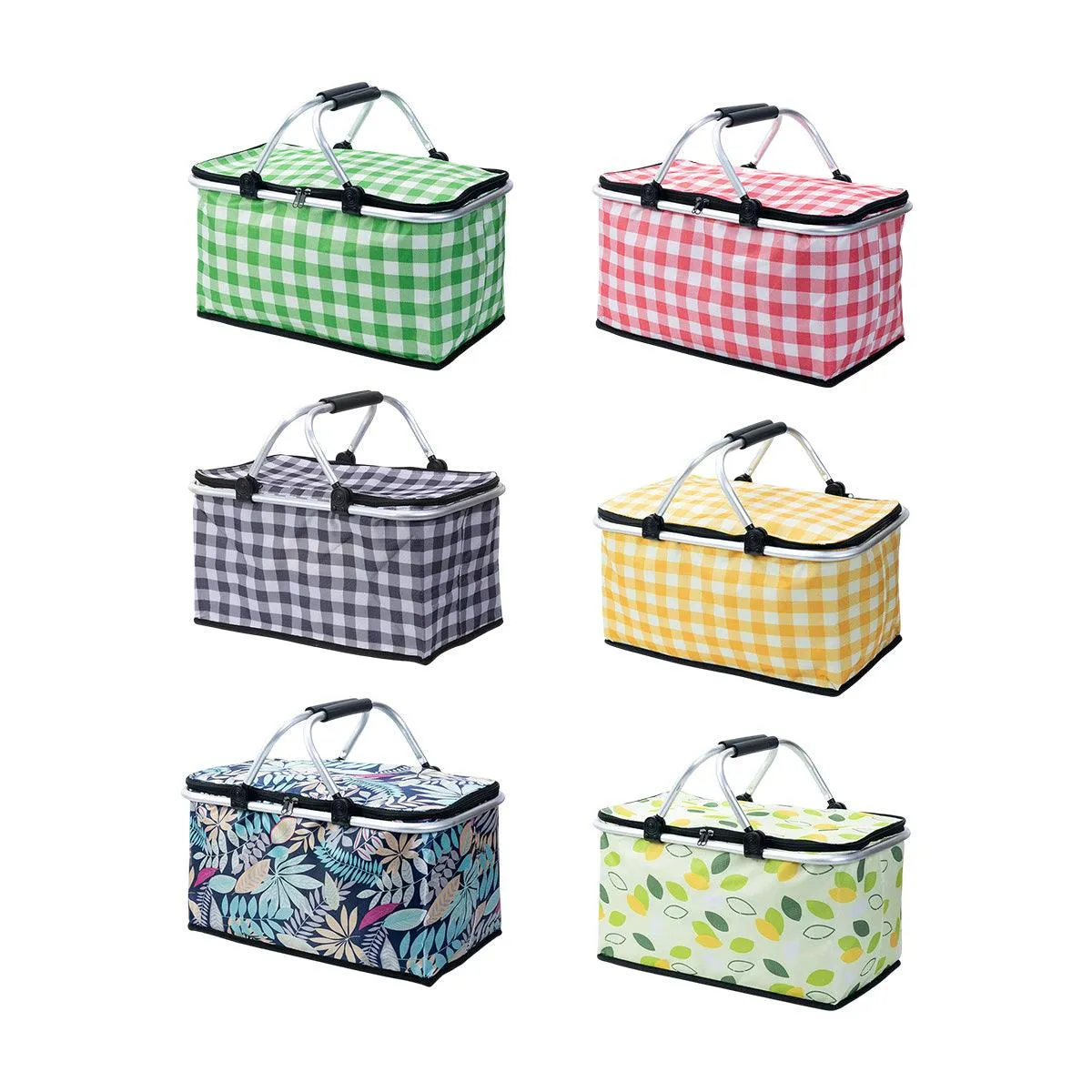 Foldable Picnic Basket Outdoor Camping Carrying Basket Portable Food Storage