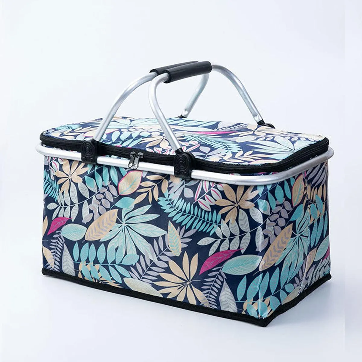 Foldable Picnic Basket Outdoor Camping Carrying Basket Portable Food Storage