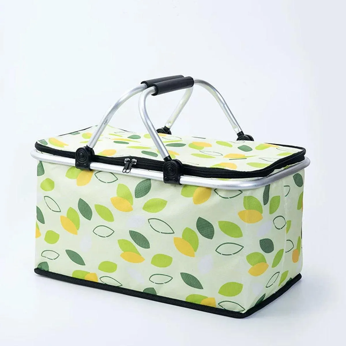 Foldable Picnic Basket Outdoor Camping Carrying Basket Portable Food Storage