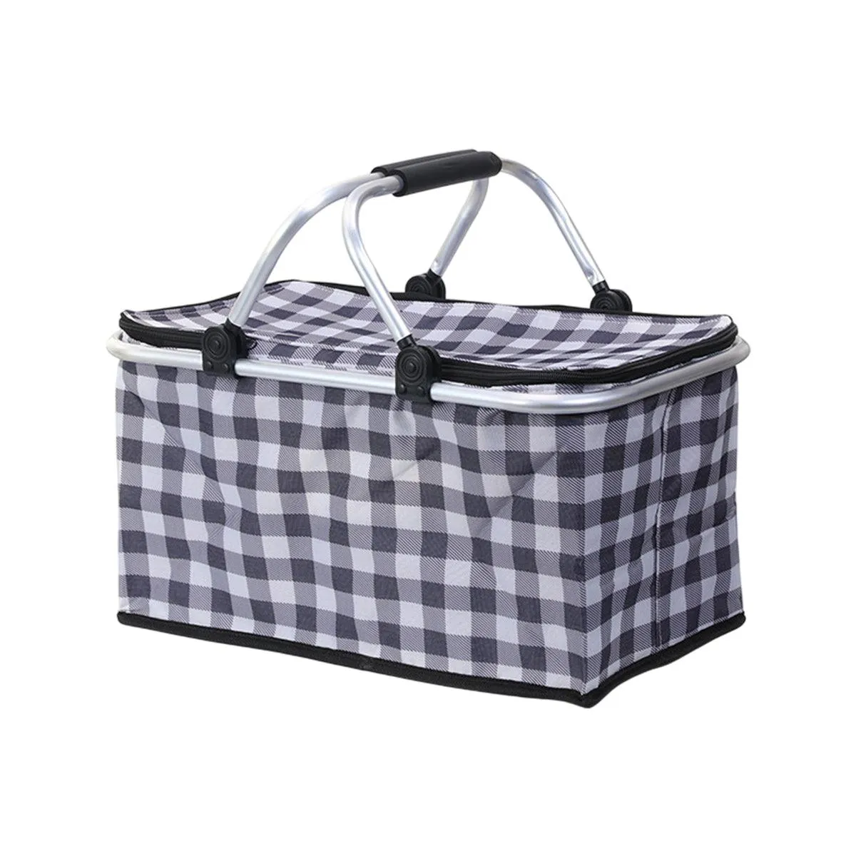 Foldable Picnic Basket Outdoor Camping Carrying Basket Portable Food Storage