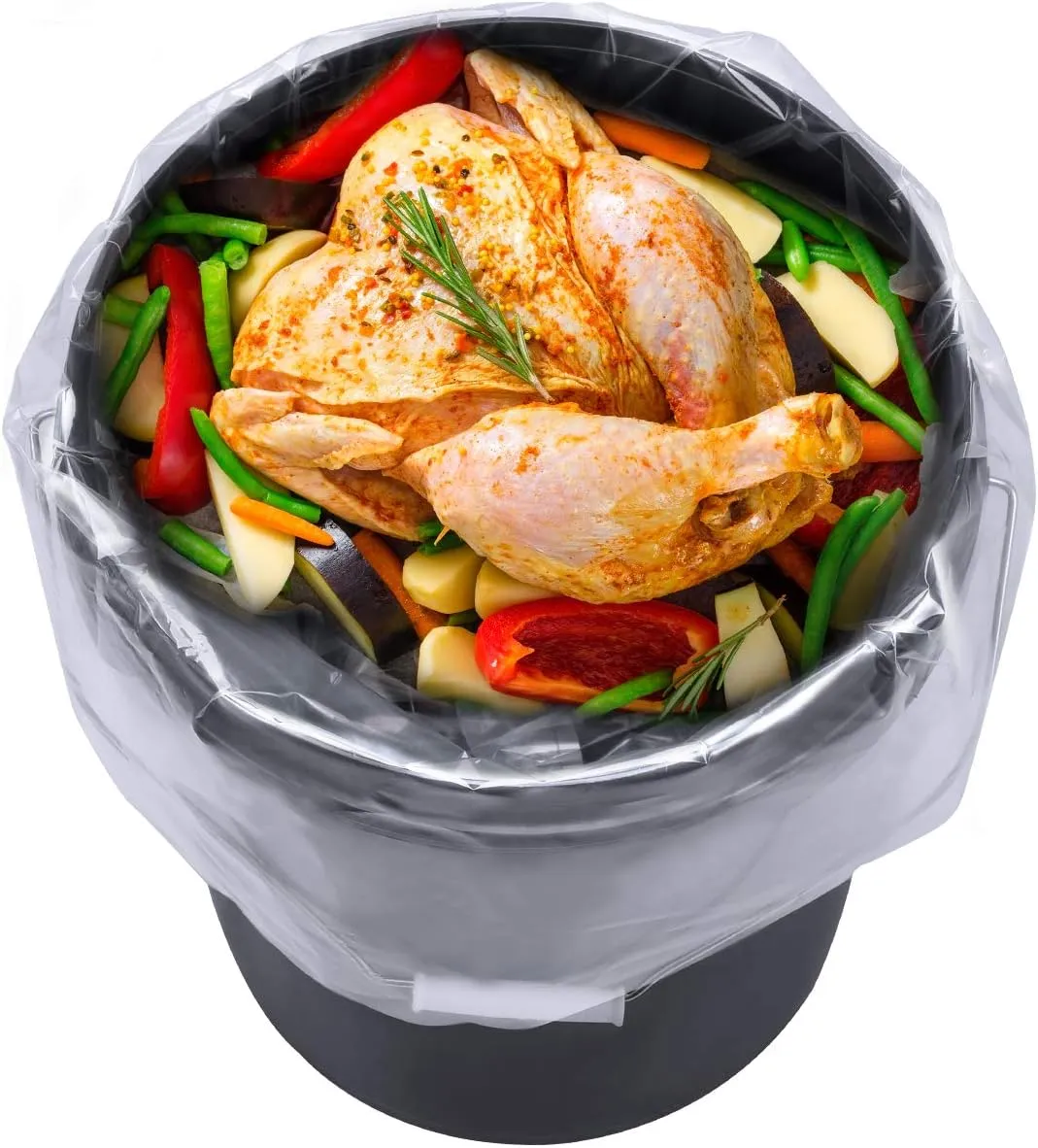 Food Storage Bags, 5 Gallon Bucket Liner Bags, Food Grade Platisc Bag for Marinading and Brining, BPA Free, Extra Heavy Duty Leak Proof, Great for Food Storage, 4Mil, Pack of 24