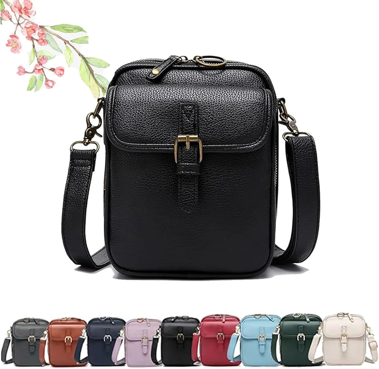 Forcipower Crossbody Bag, Collaborate Crossbody Leather Bag, Urvashi Anti Theft Shoulder Messenger Bags Card Slots for Woman