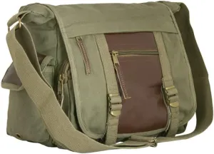 Fox Outdoor 43-20 Deluxe Concealed-Carry Messenger Bag - Vintage Olive D