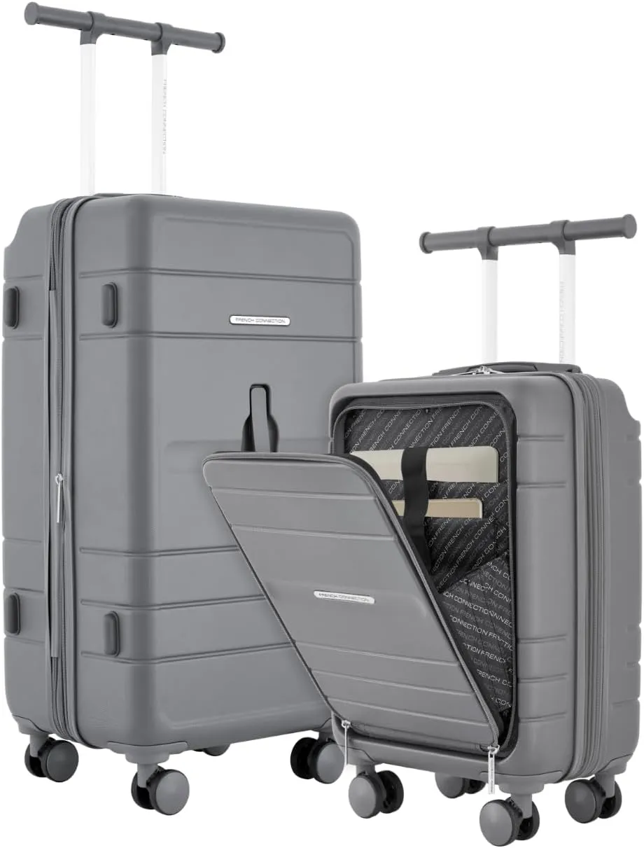 French Connection 2 Piece Trunk Luggage Set, Quiet Shade
