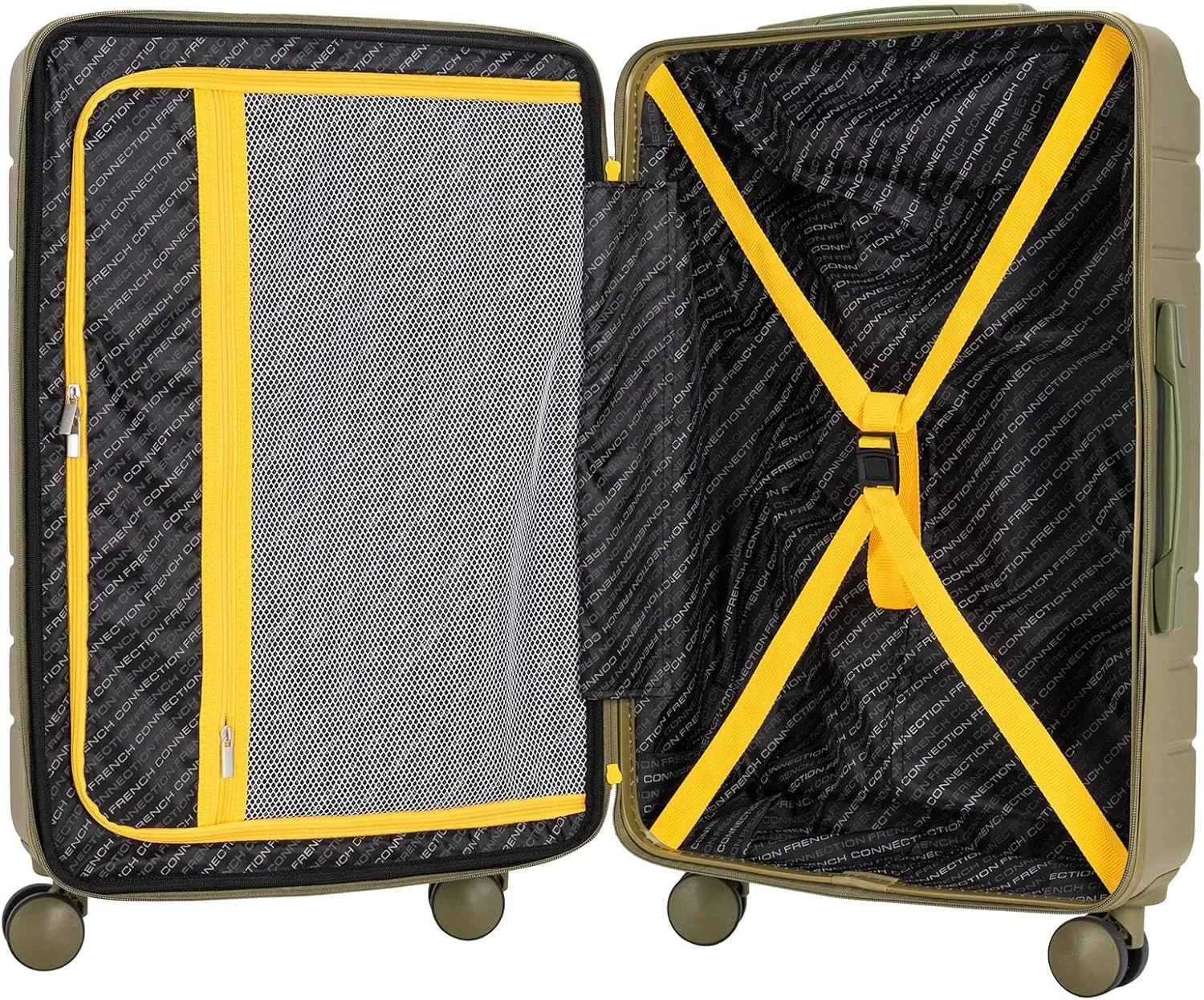 French Connection Le Voyage Luggage Set, Sage, 22" Carry-On
