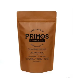 French Press Specialty Coffee, Coarse Ground, Primos Coffee Co (Medium Roast, 2 Bags)