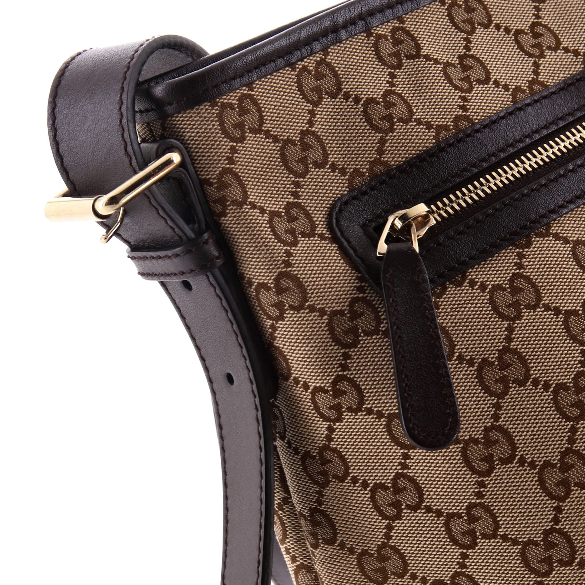 Front Zip Messenger GG Canvas Medium