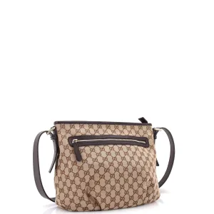 Front Zip Messenger GG Canvas Medium