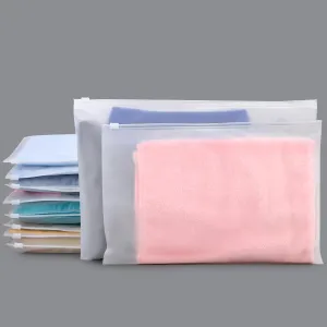Frosted Zipper Clothing Bags, 50 Pcs 14x10 inch Poly Bags for Shipping, Packaging, Travel Ziplock Bags, Waterproof Swimsuit Bags Plastic Bags for Clothes, T Shirt, Jewelry, 3 Mil