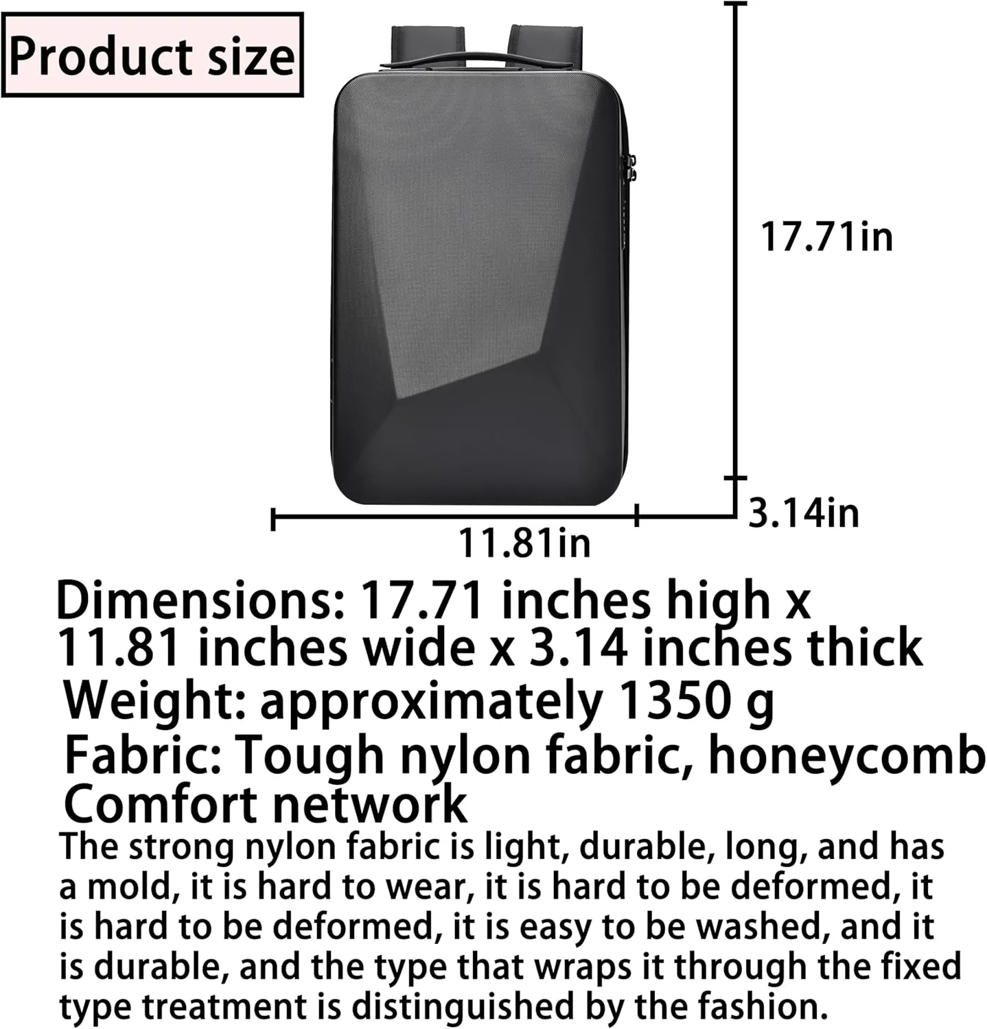 FSDWG Business Smart Backpack Waterproof fit 15.6 Inch Laptop Backpack with USB Charging Port Travel Durable Backpack Black