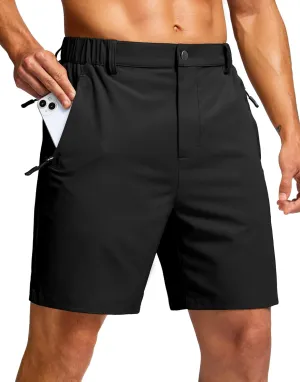 G Gradual Men's Hiking Shorts 7" Lightewight Casual Shorts for Men Quick Dry Stretch Golf Shorts with 3 Zipper Pockets Summer