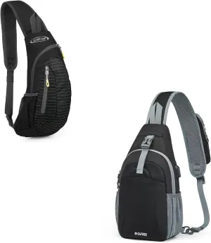 G4Free Sling Bags Men Shoulder Backpack and Crossbody Sling Backpack with USB Charging Port
