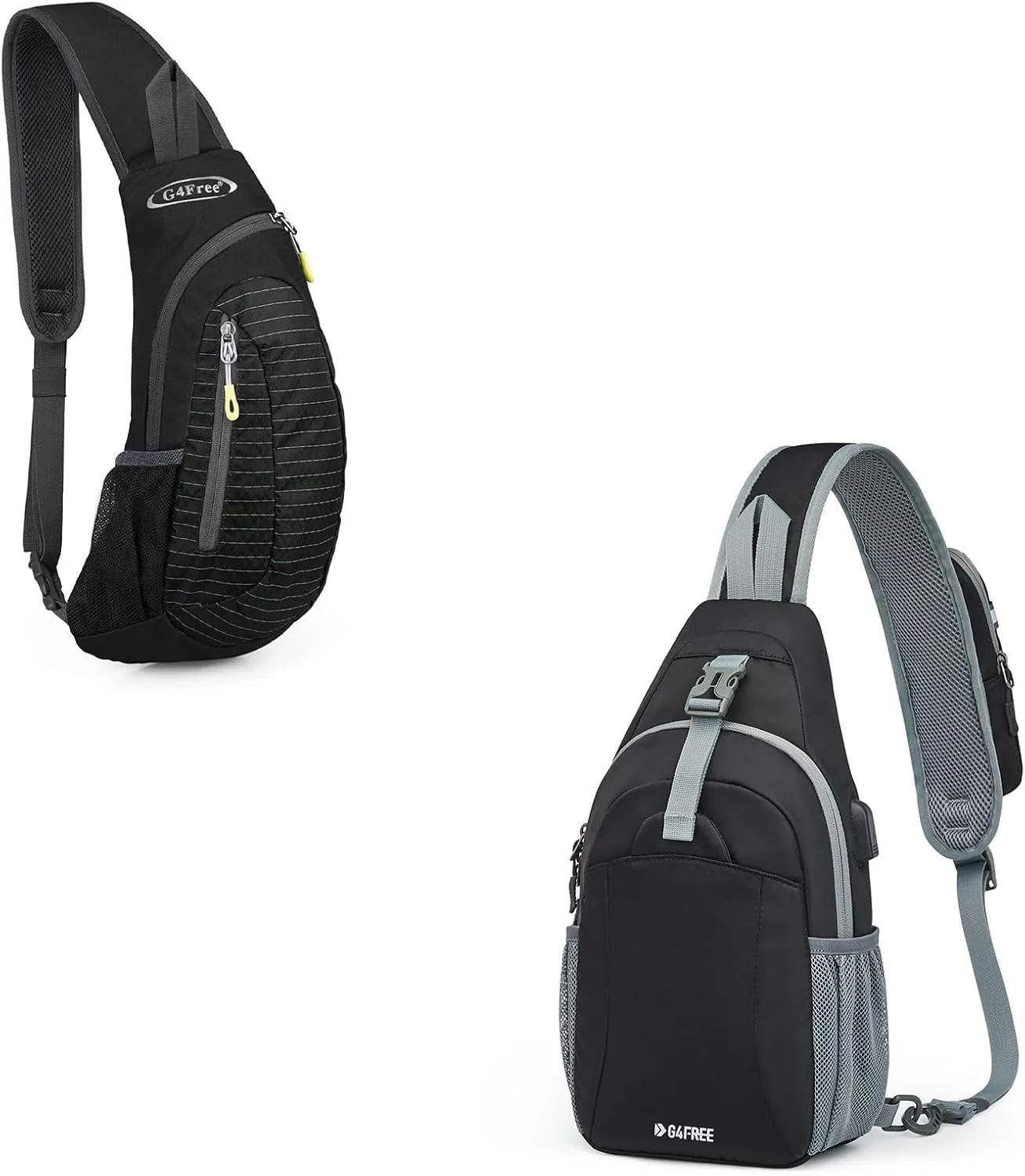 G4Free Sling Bags Men Shoulder Backpack and Crossbody Sling Backpack with USB Charging Port