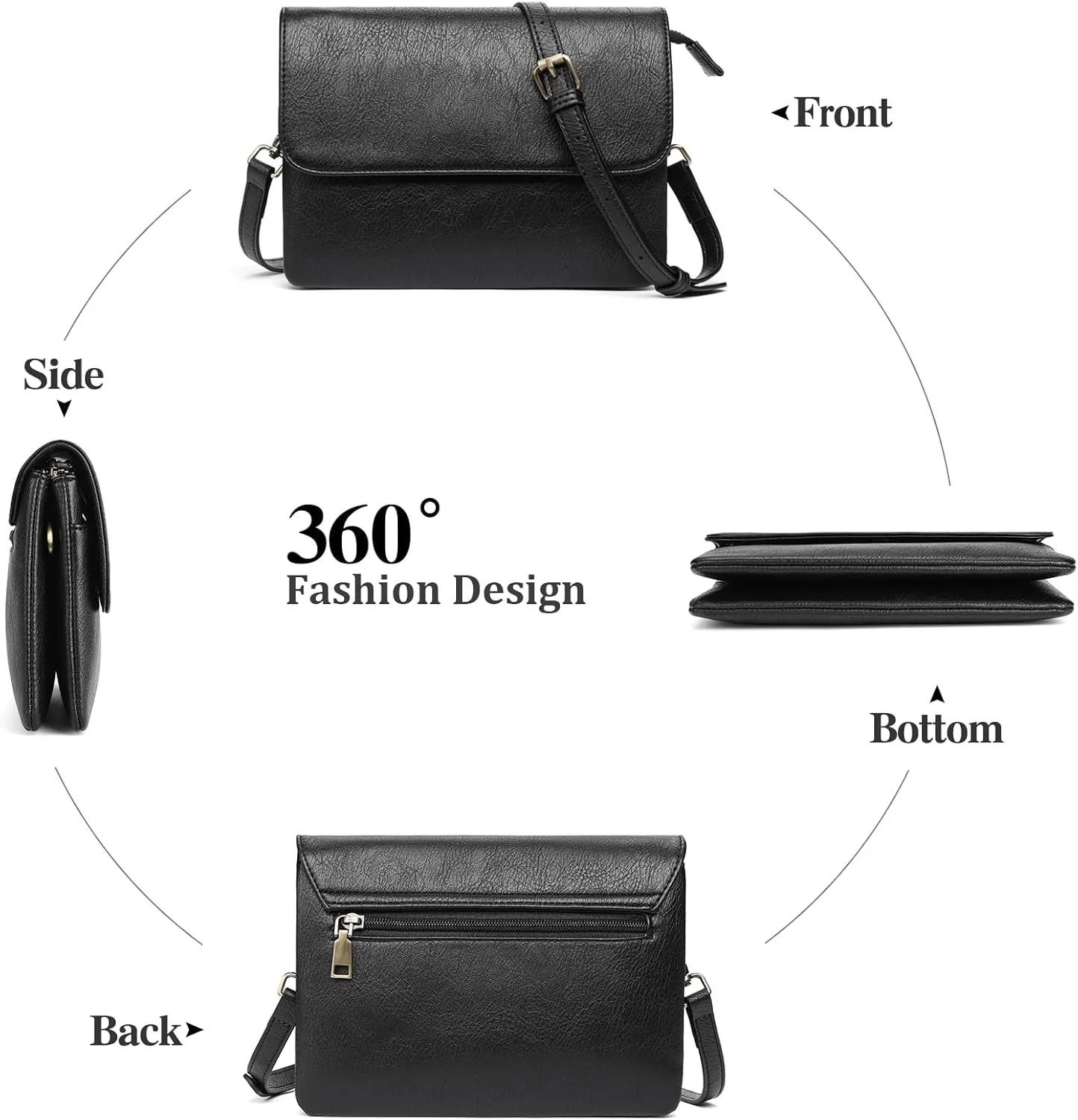 GAEKEAO Crossbody Bags for Women Cell Phone Purse RFID Blocking Vegan Leather Handbags with Adjustable Strap and Card Slots